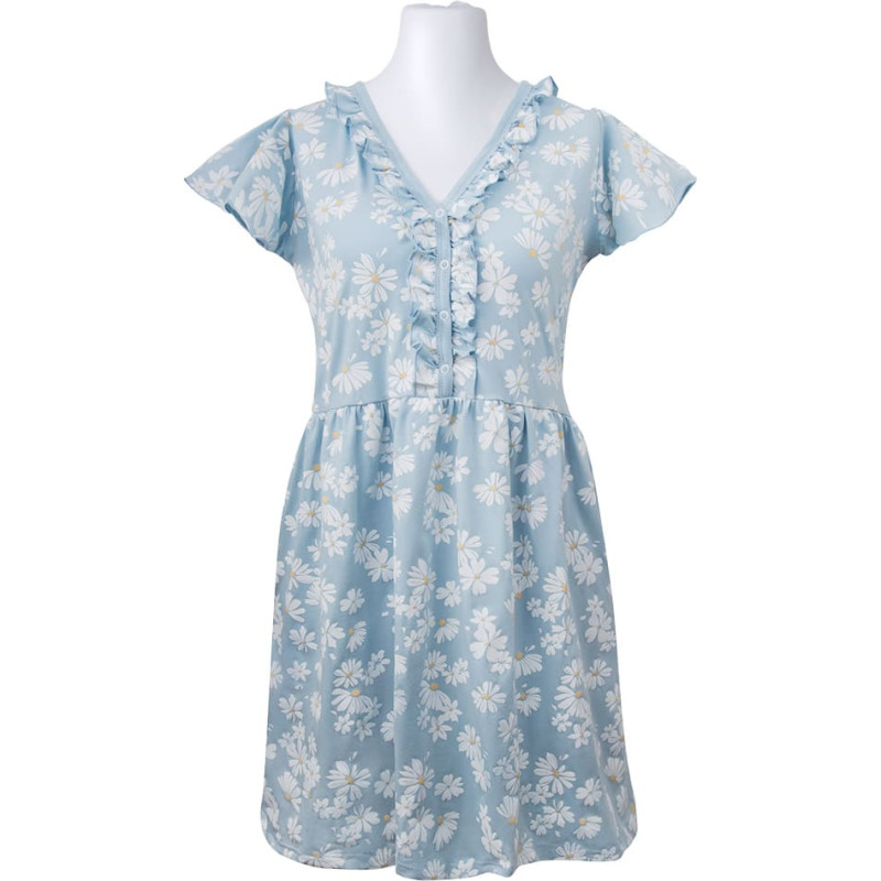 Ubranka EWA 978558 LINDA Koszula ciążowa w margaretki niebieska XXL