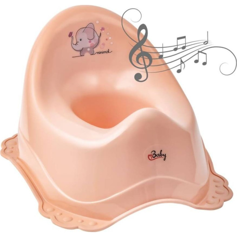 Maltex Nocnik 2K z pozytywką Słonik brzoskwiniowy róż