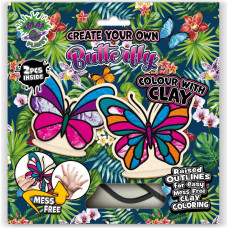 Splat Planet kūrybinis modelino rinkinys su mediniais Drugeliais