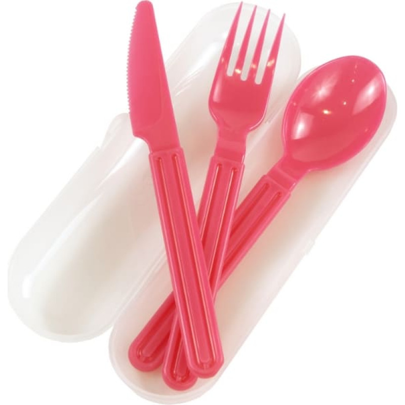 Gio`style Galda piederumu komplekts caurspīdīgā kārbiņā Foody asorti, caurspīdīgs/zils/zaļ&scaron;/rozā