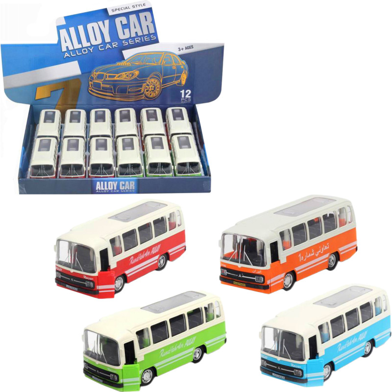 AUTOBUS METALOWY Z DŹWIĘKIEM I ŚWIATŁEM