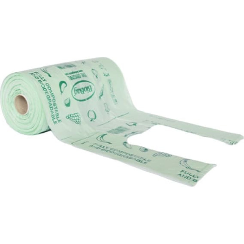 Biobag Maisiņi dārzeņiem un augļiem kompostējami BioBag (300 gab. rullī) 13mkr. 34x42cm zaļi