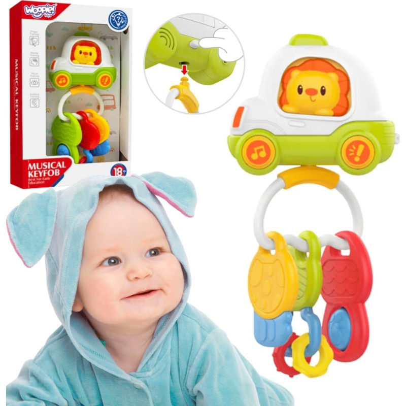 Woopie Baby Zabawka Interaktywna Pilot Samochodzik z Kluczykami Grzechotka Gryzak