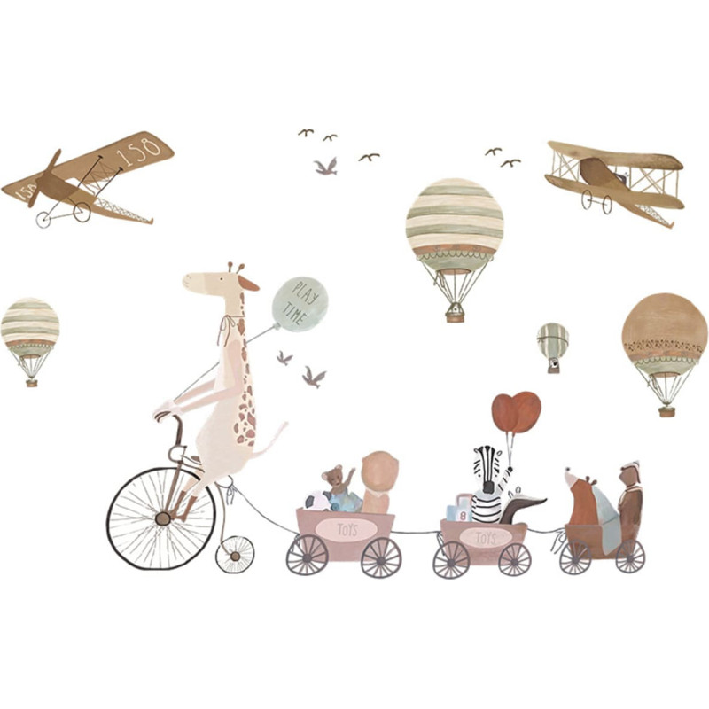 SIPO wall stickers giraffe and friends 72x111cm WS63031