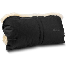 Fellhof Roku mufe ratiem Fellhof Lambskin Hand Muff for Prams Black