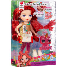 Rainbow High 543381-EUC Rainbow High Littles Rainbow Fantasy Fairies Doll- Apple (Red)