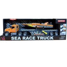 Treileriga rekka + paat,  heli ja valgusega 53 cm