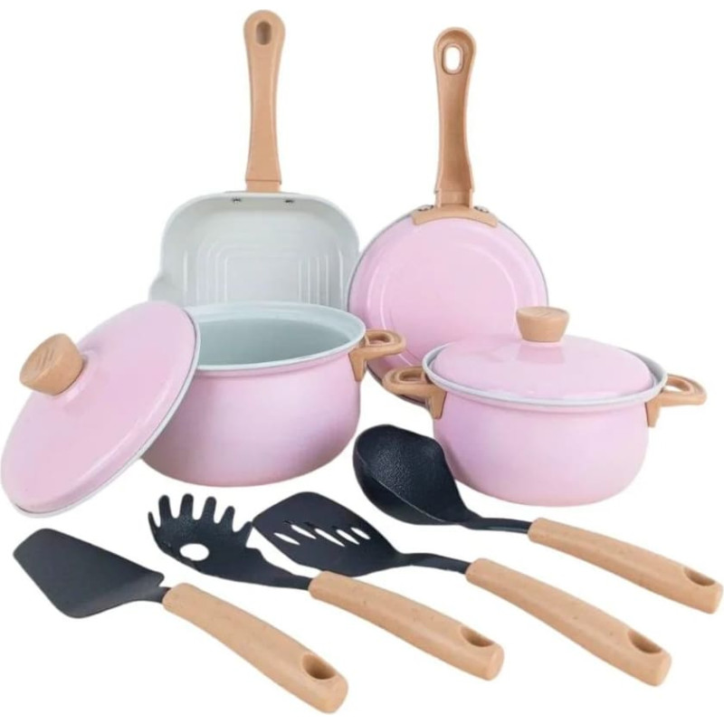 Mängunõude komplekt 10 osa, roosa