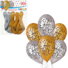 BALON HAPPY NEW YEAR 12  6 SZTUK