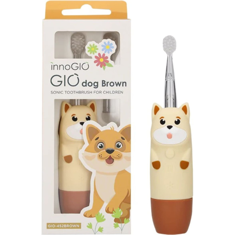 Innogio GIO-452BROWN Soniczna szczoteczka dla dzieci GIOdog brązowa