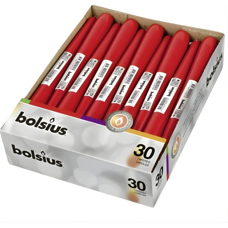 Bolsius Galda svece 1gab. 245/24mm sarkana