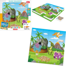 UKŁADANKA KLOCKI DINOZAURY 36 ELEMENTÓW