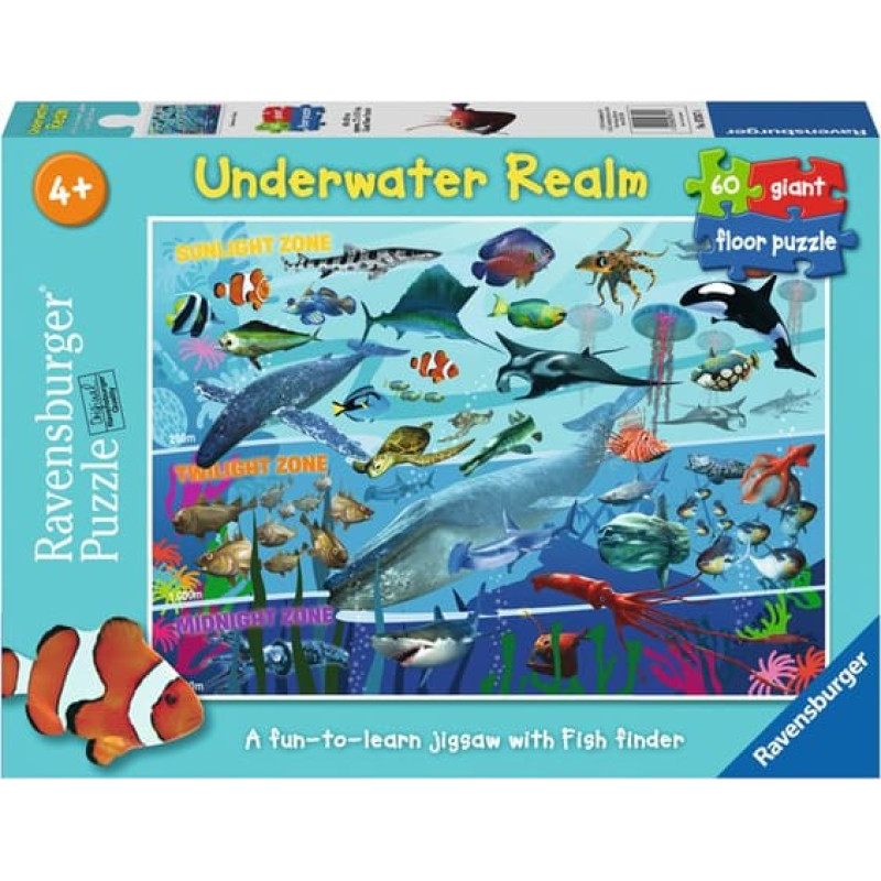 Ravensburger Shaped puzzle, 60 pcs, Underwater