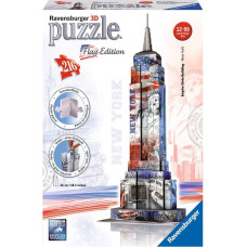 Ravensburger 3D Puzzle Empire State Building Flag Edition, 216 pcs, 12+