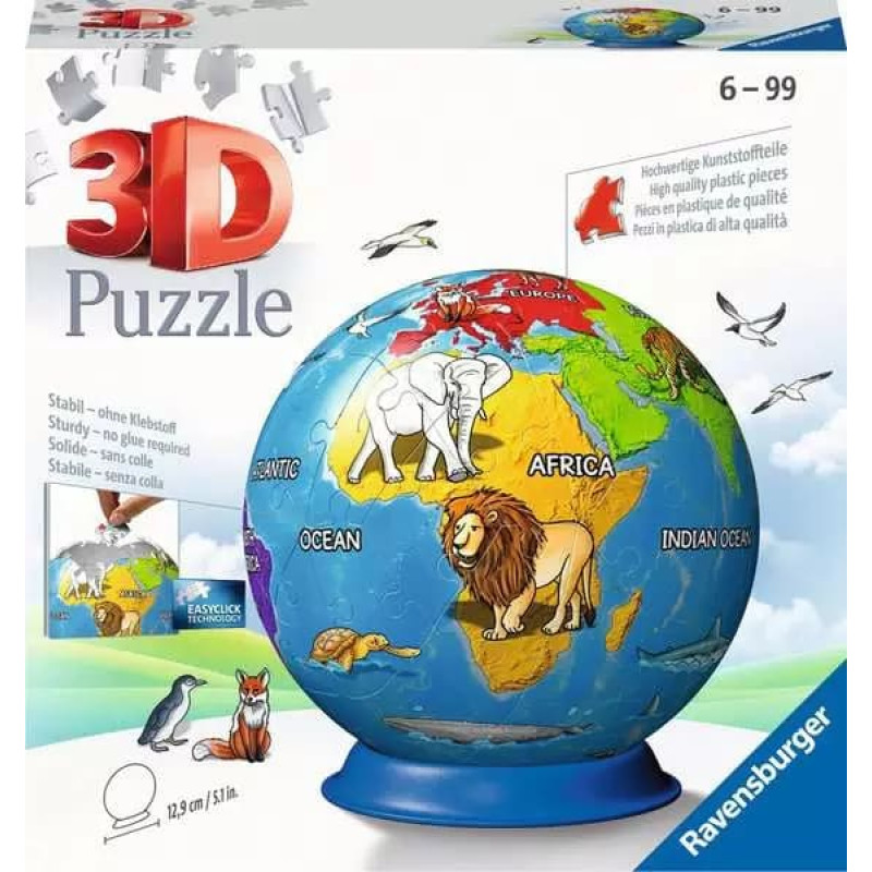 Ravensburger Round puzzle Globe, 72 pieces, age 6+
