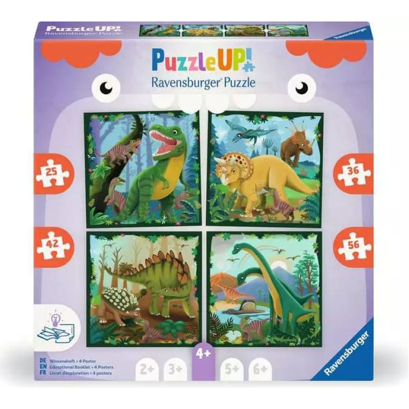 Ravensburger Puzzle UP 4in1 Dinosaurs &ndash; 4 Puzzles 4+
