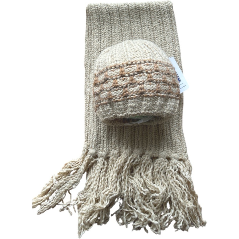 Pro-Han Vilnas cepure ar &scaron;alli CZ-2720 beige (55-60 cm) izpārdo&scaron;ana