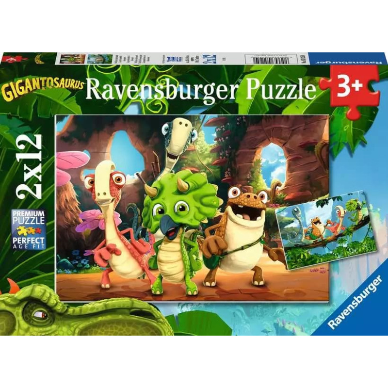 Ravensburger Puzzle 2x12 pcs Gigantosaurus