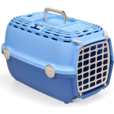 Stefanplast Transportē&scaron;anas būris Horizon 1 ar plastmasas durvīm 48x32x30cm gai&scaron;i zils/zils