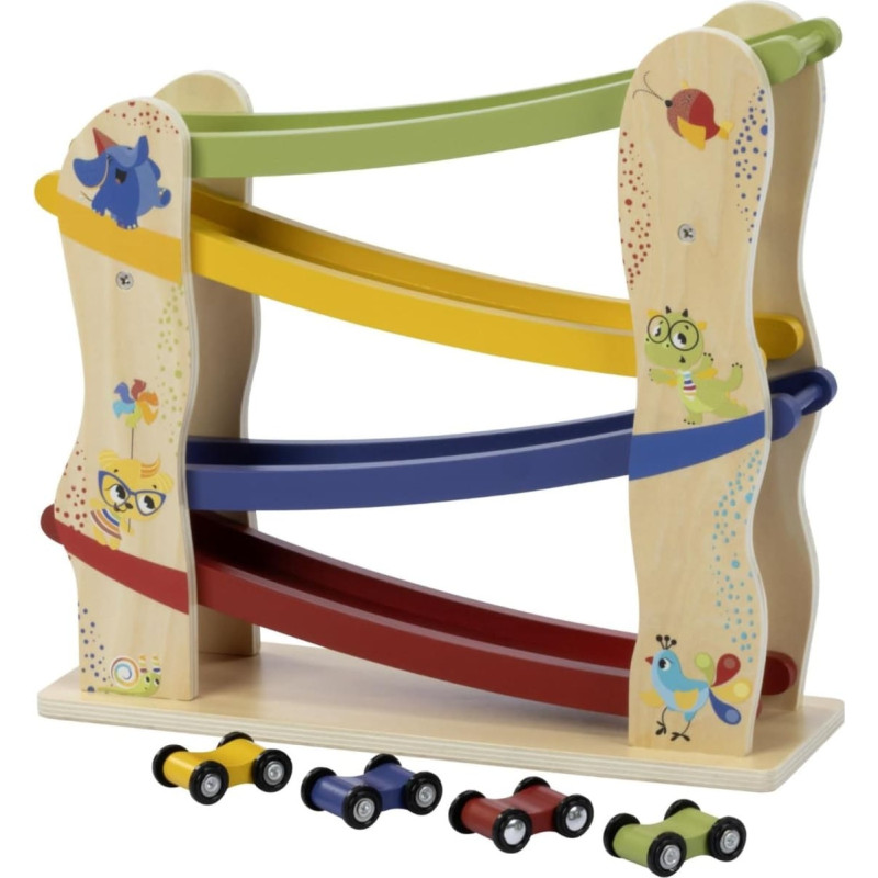 Tiny Love TL15052000458 Drewniana zjeżdżalnia z torem i samochodzikami - Boho Chic