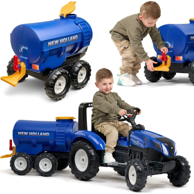Falk New Holland mėlyna cisternos priekaba su čiaupu