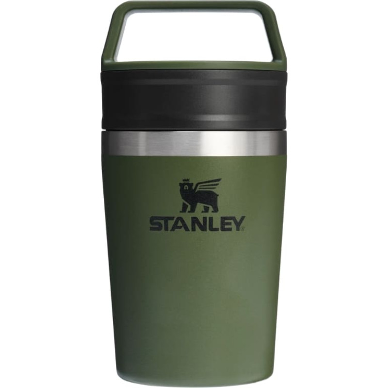 Stanley Termokrūze The Caf&eacute;-To-Go Travel Mug 0,23L tum&scaron;i zaļa