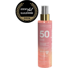 Alphanova Sun DAILY SPF50 shimmering sunscreen oil with raspberry seed oil and Mono&iuml; fragrance, 125 ml