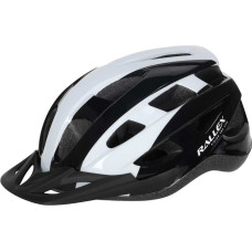 Kask rowerowy na rower RALLEX damski męski regulowany czarno-biały M 54-58cm
