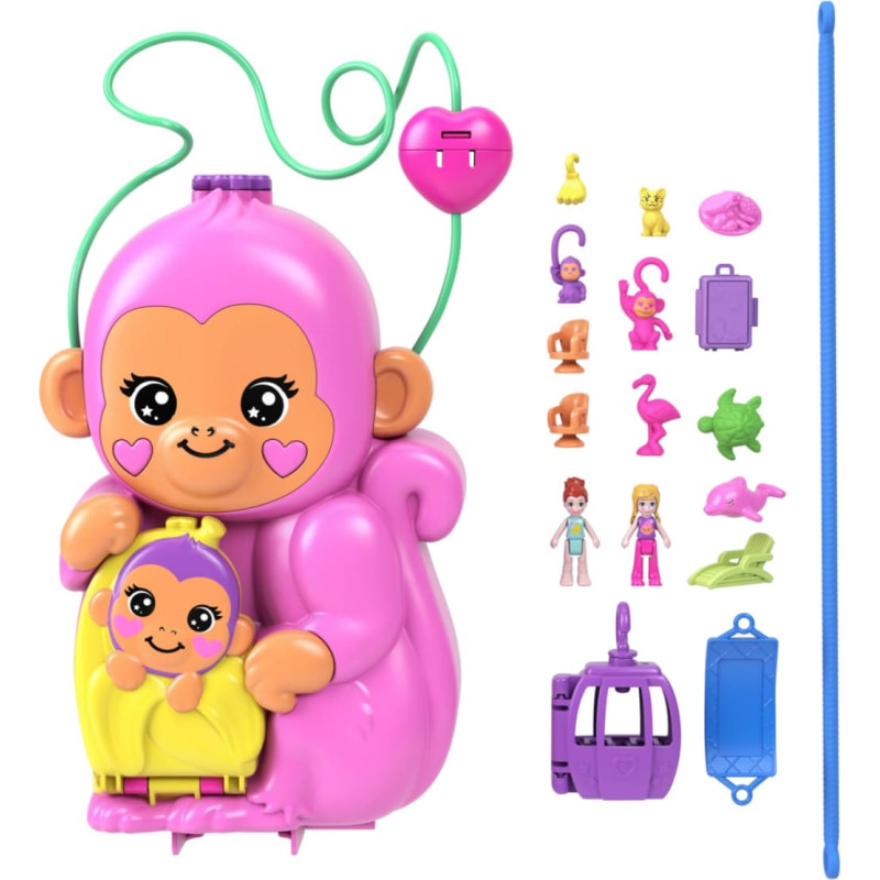 Polly Pocket Large Wearable Compact - Monkey Mama