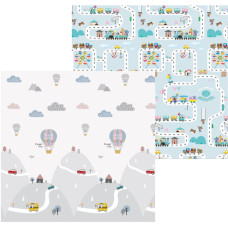 Lavinamasis dvipusis sulankstomas putų kilimėlis 150 × 200 cm, balionai ir gatvė