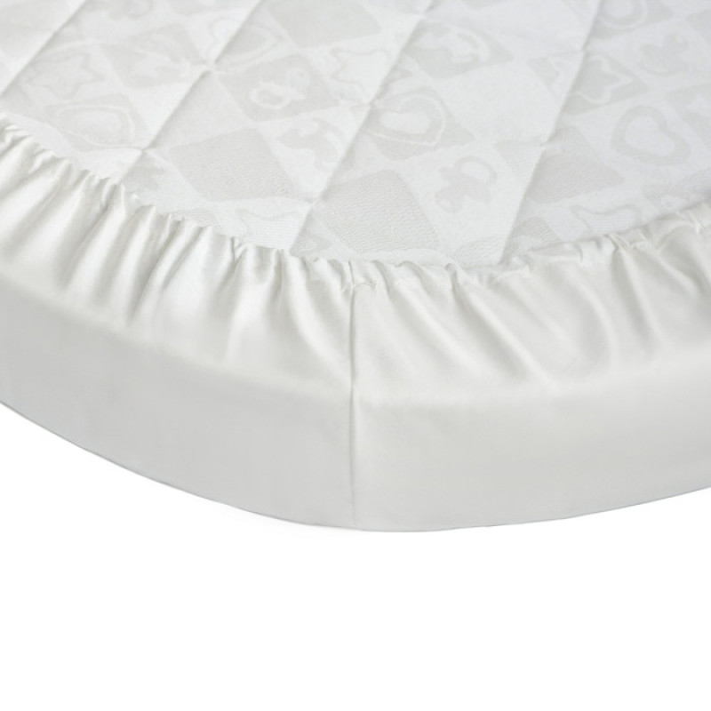 Ingvart kokvilna Palags ar Gumiju gultiņai Nika White/Milk 60x95x7 cm