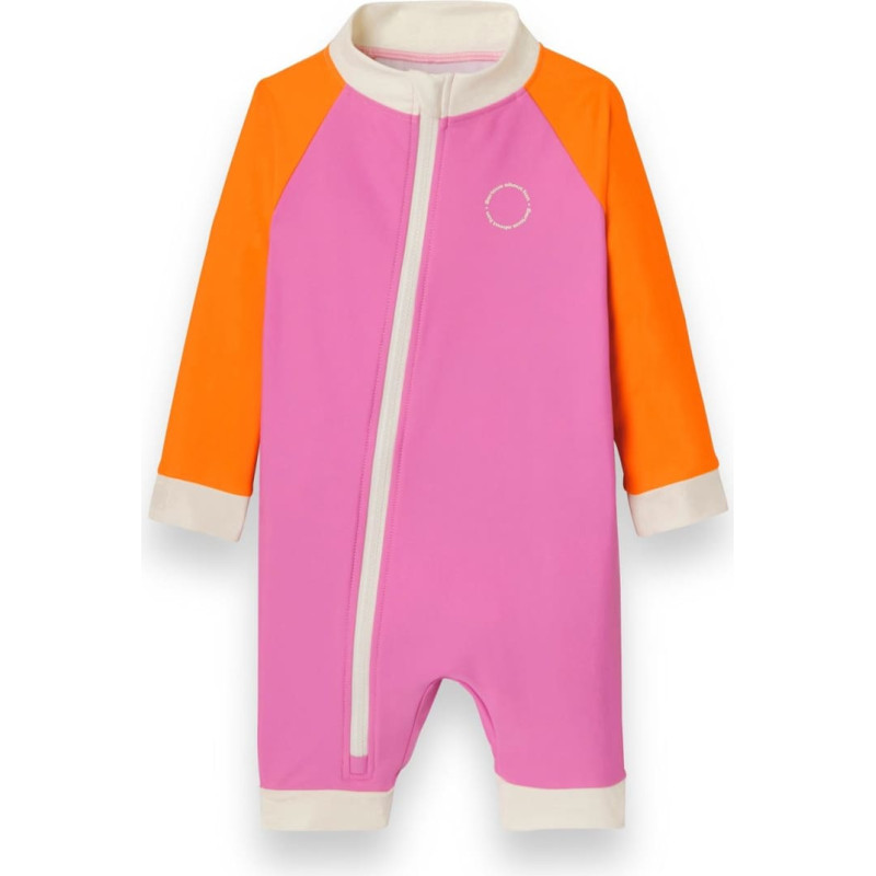 Kietla ICONIC swimsuit with UPF 50+ sun protection fabric and UV sensor, 6&ndash;12 months, pink red