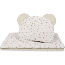 Sensillo STROLLER SET COTTON ROSE BEIGE 54X74 28X36