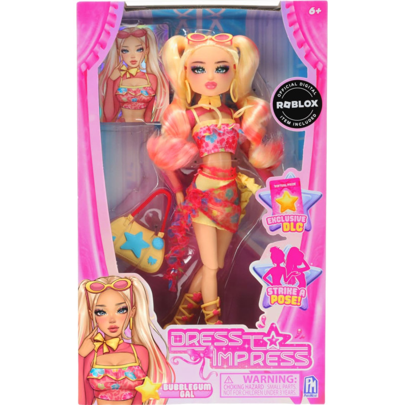 Phatmojo DRESS TO IMPRESS Lėlė - BUBBLE GUM GAL, 29 cm