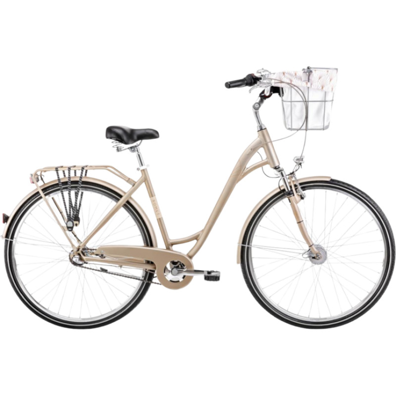 Romet Bicycle ROMET Art Deco Classic, with front basket, beige (L)