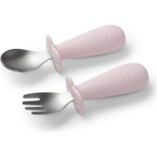 Babyono stainless steel spoon and fork blue 1665/02
