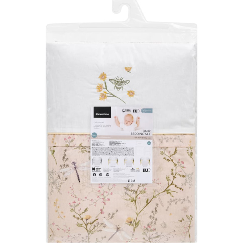 Mini cot bedding set 3pcs Secret Garden Beige