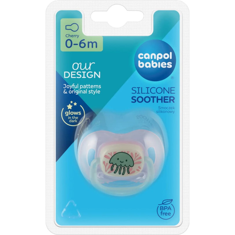 Canpol BABIES silikona māneklītis LOVE&SEA, 0-6 m., 34/900_pin