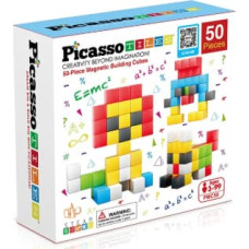 Picasso Tiles Magnētiskais konstruktors magnētiskie kubi 50 detaļas, PMC50