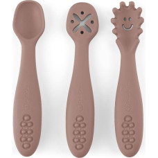 Petite&Mars 721769 Zestaw silikonowych łyżeczek do nauki jedzenia 3szt.