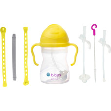 B.box 62610 Zestaw na start 3w1 -bidon ze słomką 240ml cytrynowy + smycz Lemon Sherbet + zapasowe słomki