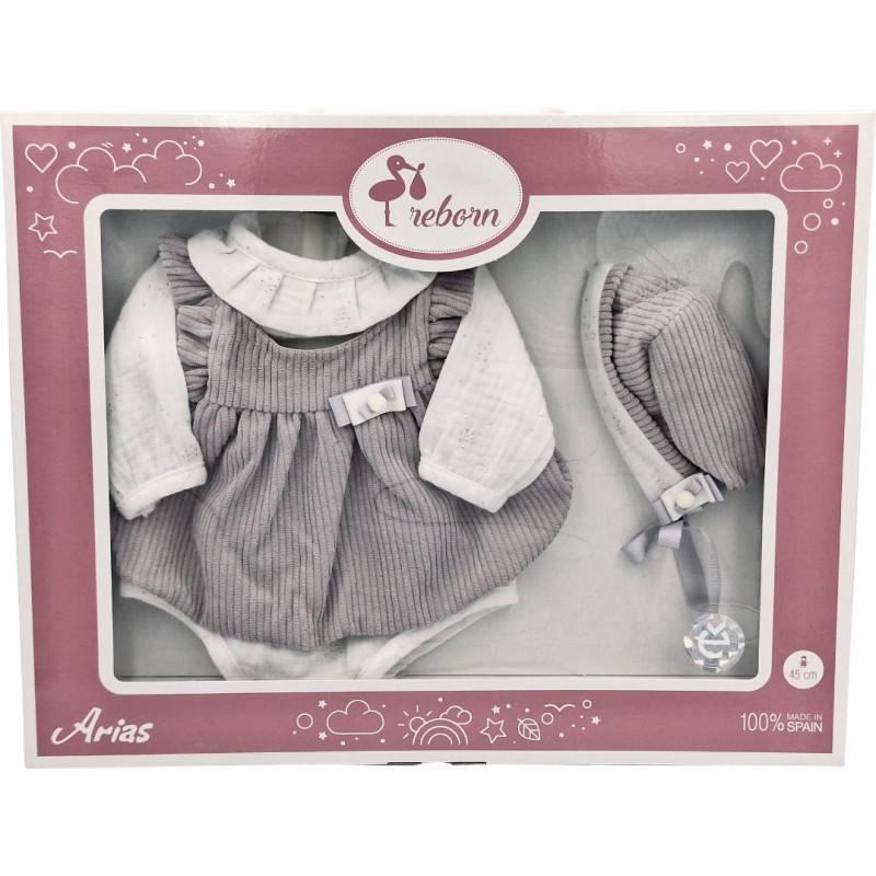 Arias lėlės kūdikio rūbeliai, 45 cm
