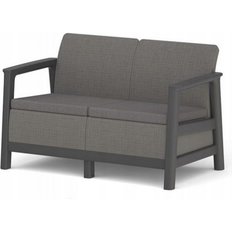 Keter Dārza dīvāns divvietīgs Scandi Linea 2 Seater Sofa pelēks