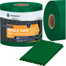 Springos Tamsiai žalia tvoros juosta 19 cm x 50 m, 450 g/m&sup2; FN0011