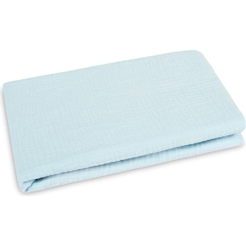Sensillo BEDSHEET CRUSHED MUSLIN 120X60 BLUE
