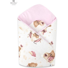 Miminu KIECZMERSKI Rożek standard 75x75 cm MIMINU DESIGN Misiowe Sny r&oacute;ż bawełna 100%