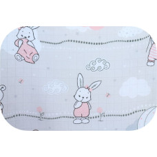 Ega Kids Diaper - 26933 - TETRA PRINT - EGA - LUX -  BUNNY with BALLOONS - PINK - size 70x80 cm