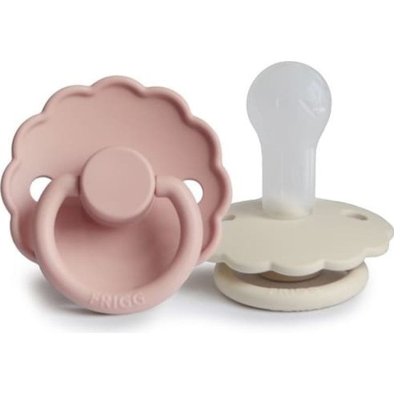 Frigg F75222414 Daisy Smoczek uspokajający 2-pak silikon 6-18m Blush / Cream