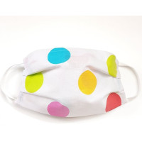 Mamotato child face mask with filter pocket, colored, dots