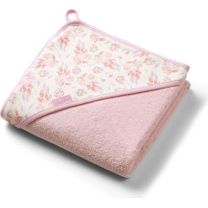 Babyono terry hooded towel 100x100cm pink 1552/01